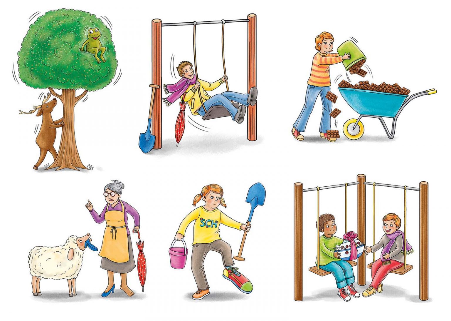 Trialogo Arbeitsblätter
 Nadine Bougie Illustrationen für Kinder und Jugendbuch