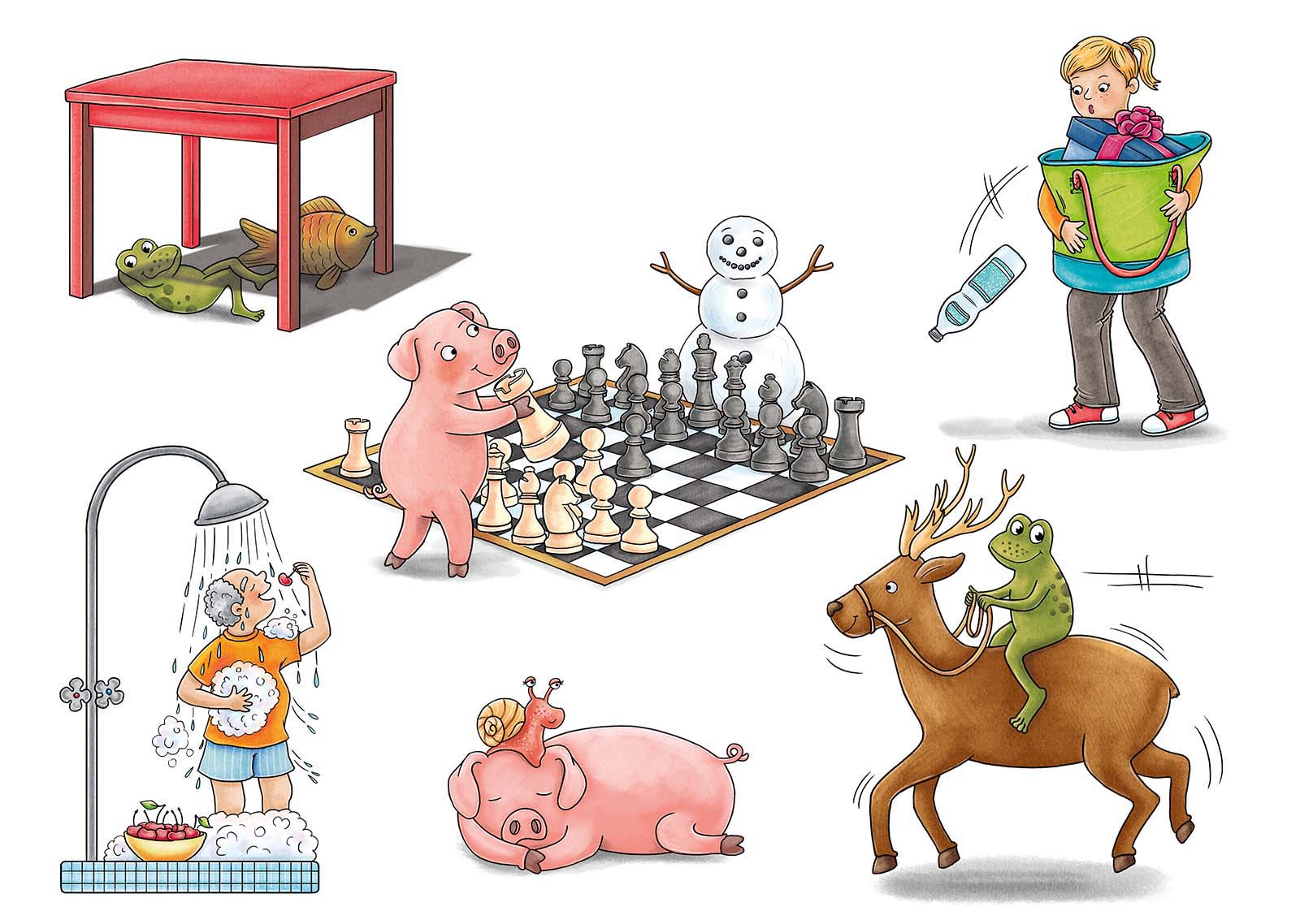 Trialogo Arbeitsblätter
 Nadine Bougie Illustrationen für Kinder und Jugendbuch